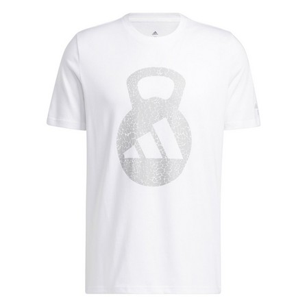 Men Aeroready Training Logo Graphic Short Sleeve T-Shirt, White, A701_ONE, large image number 2