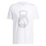Men Aeroready Training Logo Graphic Short Sleeve T-Shirt, White, A701_ONE, thumbnail image number 3