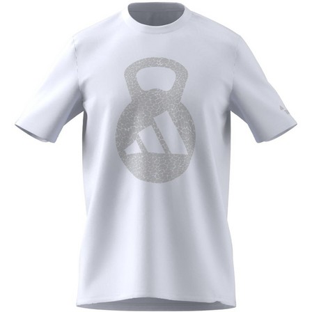 Men Aeroready Training Logo Graphic Short Sleeve T-Shirt, White, A701_ONE, large image number 12