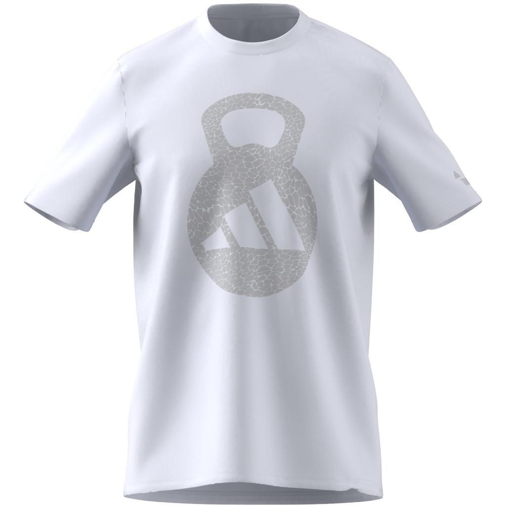 adidas - Men Aeroready Training Logo Graphic Short Sleeve T-Shirt, White
