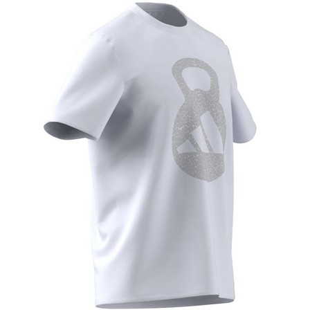 Men Aeroready Training Logo Graphic Short Sleeve T-Shirt, White, A701_ONE, large image number 15