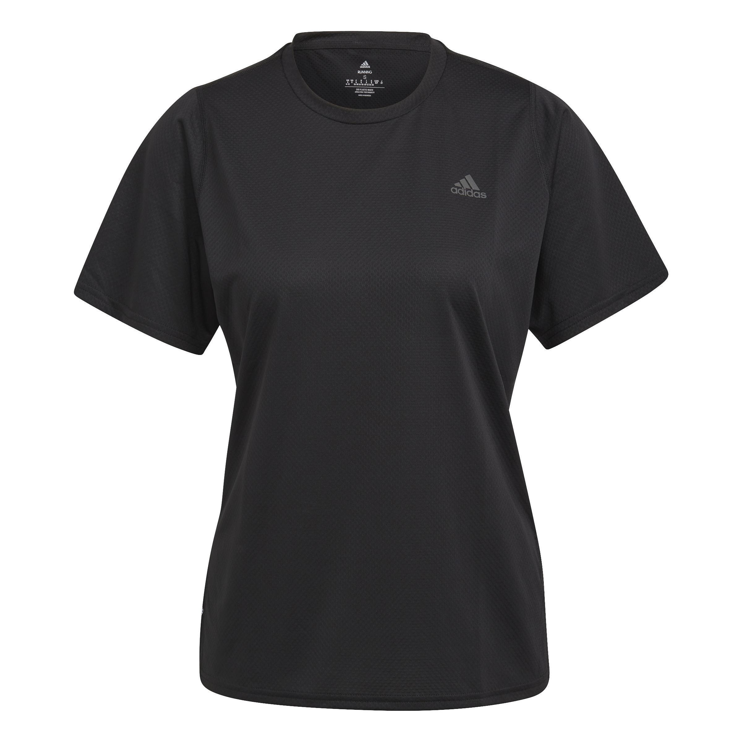 Women Run Icons Running Tee, Black, A701_ONE, large image number 0