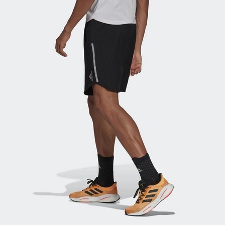 Mens Designed 4 Running Shorts, Black, A701_ONE, large image number 2