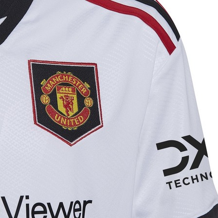 Kids Boys Manchester United Away Jersey, White, A701_ONE, large image number 5