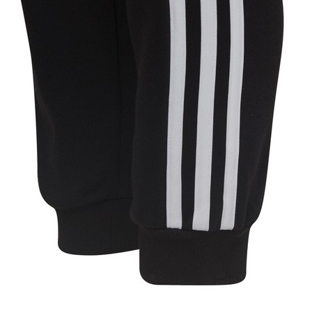 Kids Unisex Adidas Essential 3-Stripes Joggers, Black, A701_ONE, large image number 3