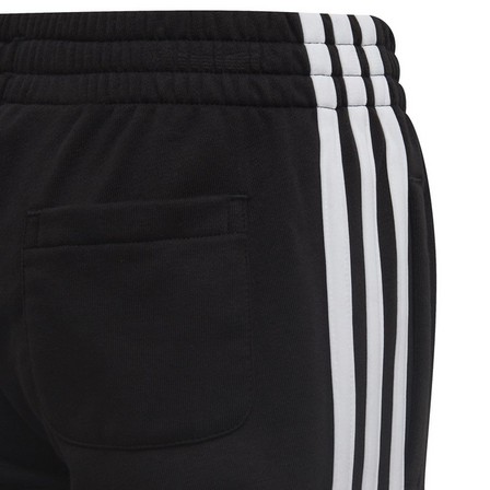 Kids Unisex Adidas Essential 3-Stripes Joggers, Black, A701_ONE, large image number 4