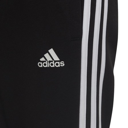 Kids Unisex Adidas Essential 3-Stripes Joggers, Black, A701_ONE, large image number 5