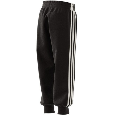 Kids Unisex Adidas Essential 3-Stripes Joggers, Black, A701_ONE, large image number 6