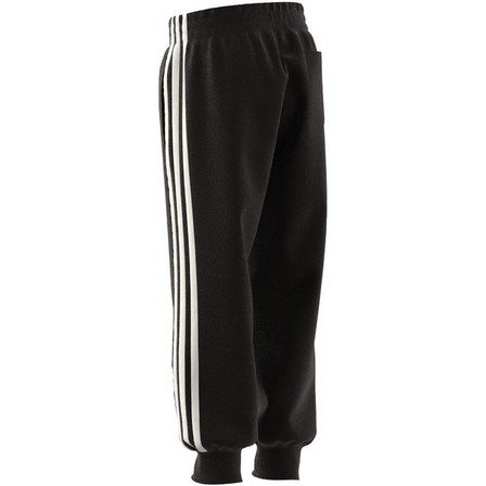 Kids Unisex Adidas Essential 3-Stripes Joggers, Black, A701_ONE, large image number 7