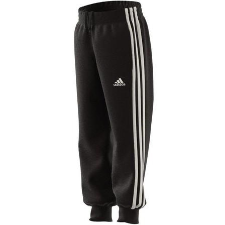 Kids Unisex Adidas Essential 3-Stripes Joggers, Black, A701_ONE, large image number 8