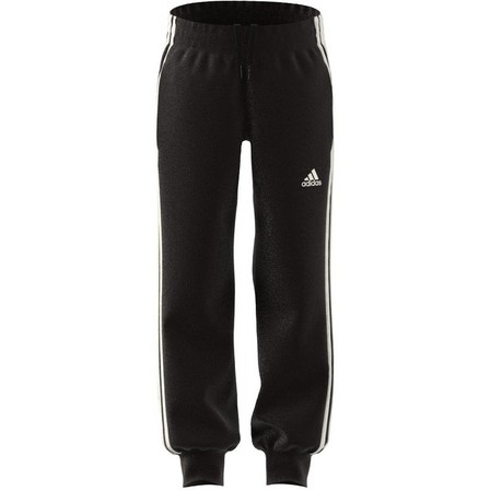 Kids Unisex Adidas Essential 3-Stripes Joggers, Black, A701_ONE, large image number 10
