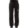 Kids Unisex Adidas Essential 3-Stripes Joggers, Black, A701_ONE, thumbnail image number 10