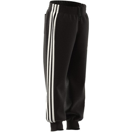 Kids Unisex Adidas Essential 3-Stripes Joggers, Black, A701_ONE, large image number 12