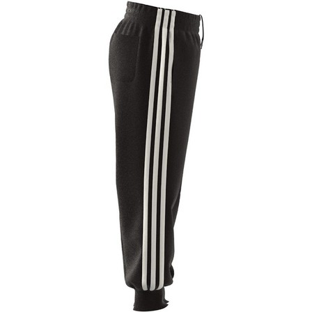 Kids Unisex Adidas Essential 3-Stripes Joggers, Black, A701_ONE, large image number 13