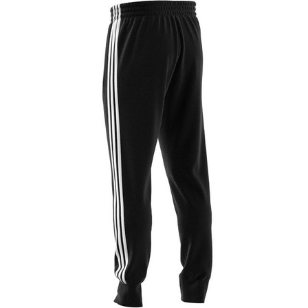 Men Essentials French Terry Tapered Cuff 3-Stripes Joggers, Black, A701_ONE, large image number 9