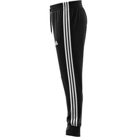 Men Essentials French Terry Tapered Cuff 3-Stripes Joggers, Black, A701_ONE, large image number 10