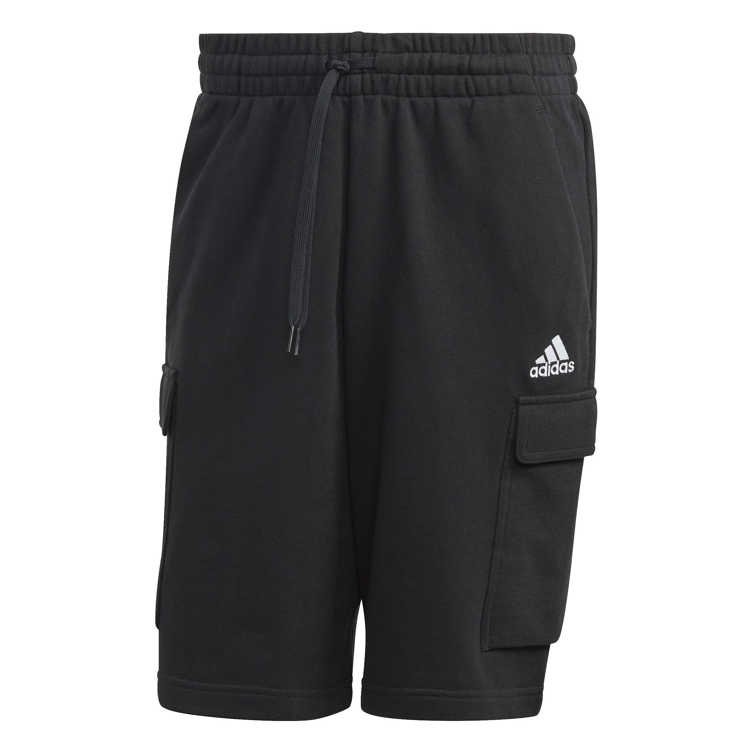 Essentials French Terry Cargo Shorts, Black, A701_ONE, large image number 0