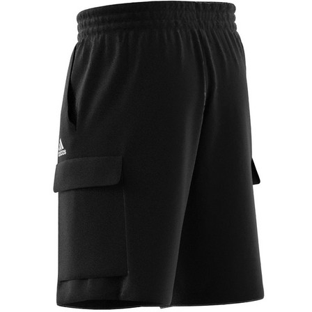 Men Essentials French Terry Cargo Shorts, Black, A701_ONE, large image number 14