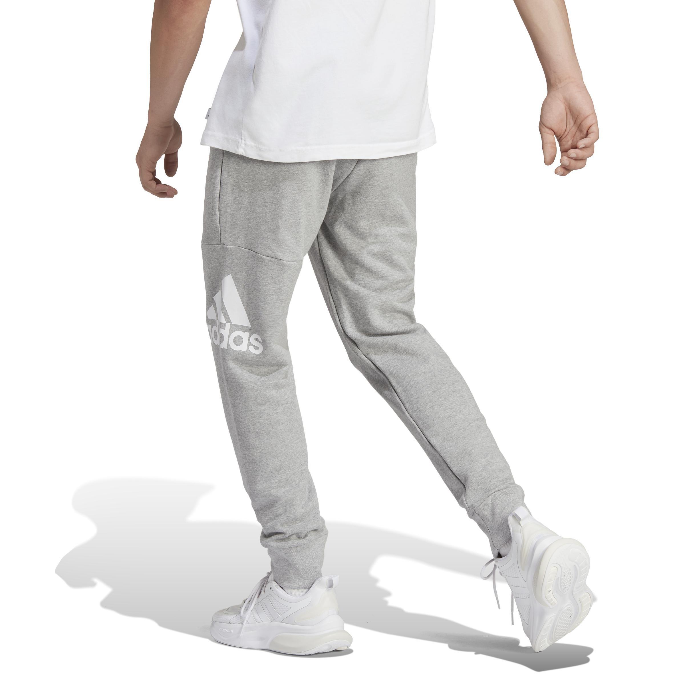 adidas Men Essentials French Terry Tapered Cuff Logo Joggers Grey Azadea Lebanon