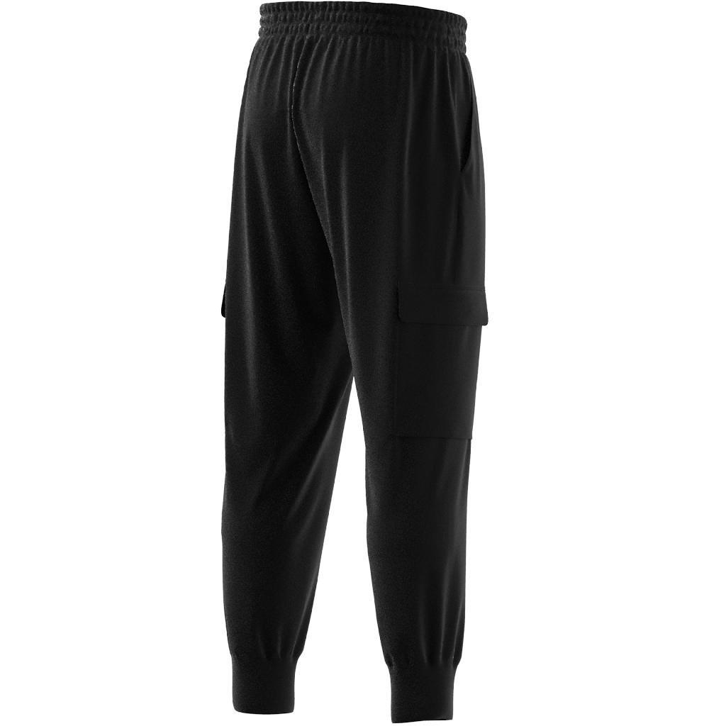 adidas - Men Essentials Small Logo Woven Cargo Ankle-Length Pants, Black