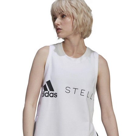 Women Adidas By Stella Mccartney Sportswear Tank Top, White, A701_ONE, large image number 3