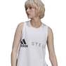 Women Adidas By Stella Mccartney Sportswear Tank Top, White, A701_ONE, thumbnail image number 6