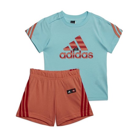adidas x Classic LEGO Tee and Pant Set clear aqua Unisex Infant, A701_ONE, large image number 0