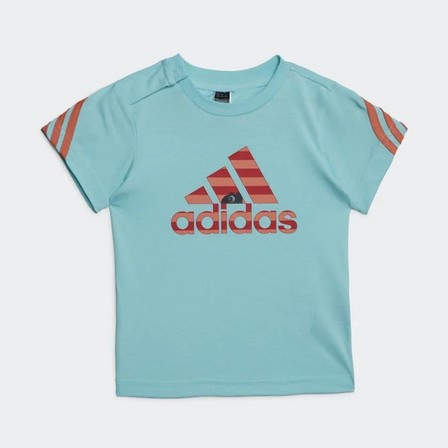 adidas x Classic LEGO Tee and Pant Set clear aqua Unisex Infant, A701_ONE, large image number 1