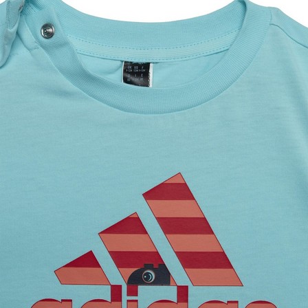 adidas x Classic LEGO Tee and Pant Set clear aqua Unisex Infant, A701_ONE, large image number 3