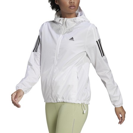 Women Own The Run Hooded Running Windbreaker, White, A701_ONE, large image number 1