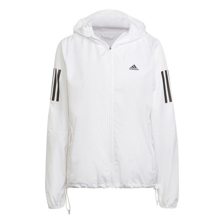 Women Own The Run Hooded Running Windbreaker, White, A701_ONE, large image number 2