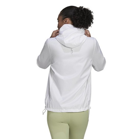 Women Own The Run Hooded Running Windbreaker, White, A701_ONE, large image number 3