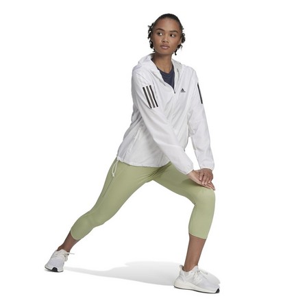 Women Own The Run Hooded Running Windbreaker, White, A701_ONE, large image number 7