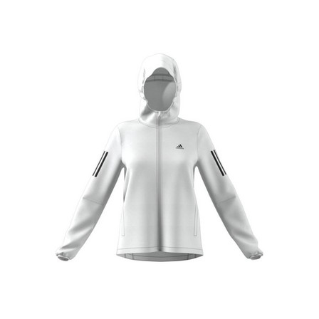 Women Own The Run Hooded Running Windbreaker, White, A701_ONE, large image number 11