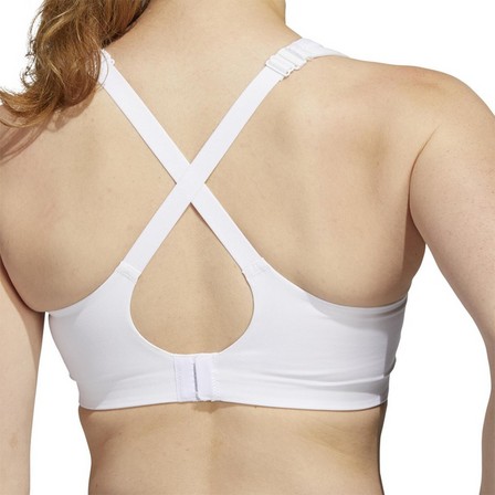 Women Adidas Tlrd Impact Training High-Support Bra, White, A701_ONE, large image number 17