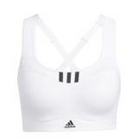 Women Adidas Tlrd Impact Training High-Support Bra, White, A701_ONE, large image number 34