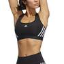 Women Adidas Powerreact Training Medium-Support 3-Stripes Bra, Black, A701_ONE, thumbnail image number 0