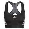 Women Adidas Powerreact Training Medium-Support 3-Stripes Bra, Black, A701_ONE, thumbnail image number 2