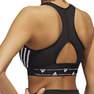 Women Adidas Powerreact Training Medium-Support 3-Stripes Bra, Black, A701_ONE, thumbnail image number 4