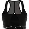 Women Adidas Powerreact Training Medium-Support 3-Stripes Bra, Black, A701_ONE, thumbnail image number 15