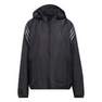 Women Run Icons 3-Stripes Hooded Running Windbreaker, Black, A701_ONE, thumbnail image number 2