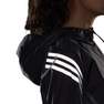 Women Run Icons 3-Stripes Hooded Running Windbreaker, Black, A701_ONE, thumbnail image number 4