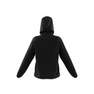 Women Run Icons 3-Stripes Hooded Running Windbreaker, Black, A701_ONE, thumbnail image number 10