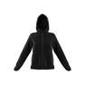 Women Run Icons 3-Stripes Hooded Running Windbreaker, Black, A701_ONE, thumbnail image number 11