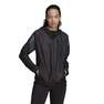 Women Run Icons 3-Stripes Hooded Running Windbreaker, Black, A701_ONE, thumbnail image number 14