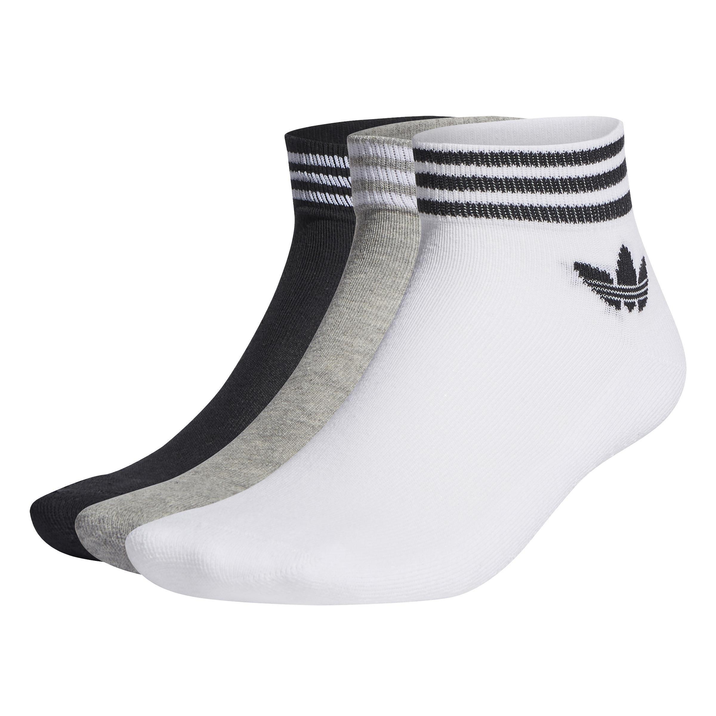 Island Club Trefoil Ankle Socks - 3 Pairs, White, A701_ONE, large image number 0