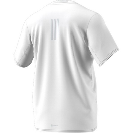 Men Designed 4 Running T-Shirt, White, A701_ONE, large image number 7