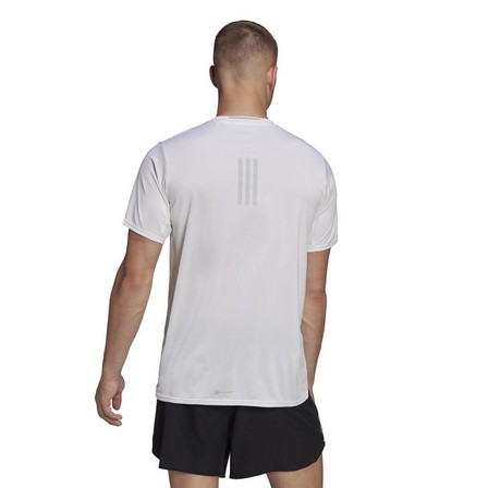 Men Designed 4 Running T-Shirt, White, A701_ONE, large image number 8