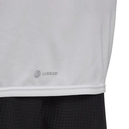 Men Designed 4 Running T-Shirt, White, A701_ONE, large image number 10