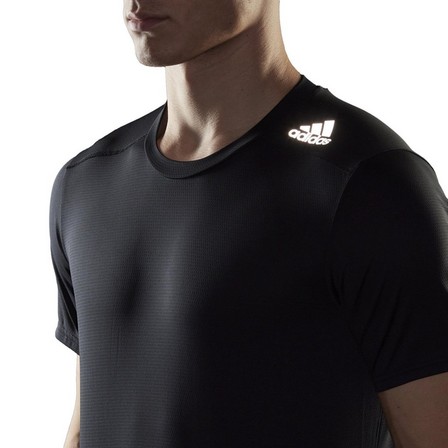 Men Designed 4 Running T-Shirt, Black, A701_ONE, large image number 5